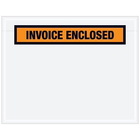Bsc Preferred 7 x 5-1/2'' Orange Panel-Face ''Invoice Enclosed'' Envelopes, 1000PK PL23